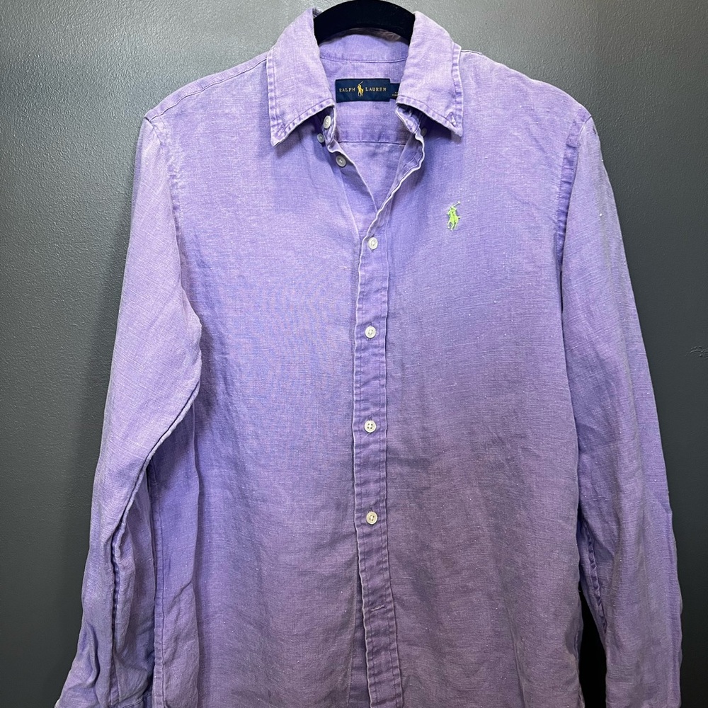 Purple linen button up, great quality Ty as you would expect from RL